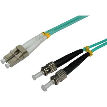 EFB Duplex Jumper LC-ST 50/125u,OM3,LSZH,aqua/2.0mm/2m