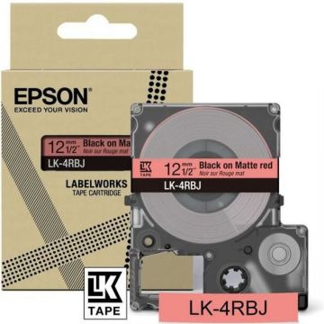 Epson LabelWorks LK-4RBJ - Zwart op mat rood