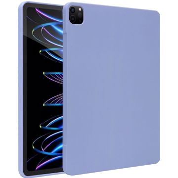 Accezz Liquid Silicone Backcover met penhouder iPad Pro 12.9 (2022) / Pro 12.9 (2021) / Pro 12.9 (2020) - Lila