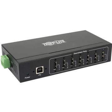 Tripp Lite USB 2.0 Hub Industrial 7-Port 15kV ESD Immunity Metal WallDIN Mountable - Hub