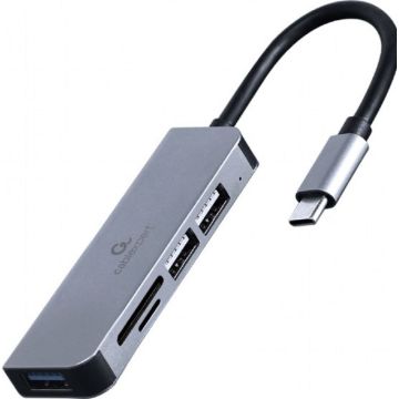 gembird USB Type-C 3-Port-Hub (USB3.1 + USB 2.0) Kartenl.