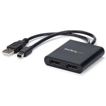 StarTech.com Mini DisplayPort naar DisplayPort multi-monitor splitter - 2 poorts MST Hub