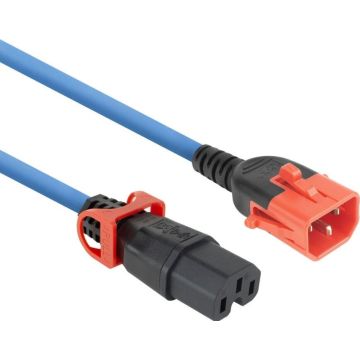 POWERCORD C14DL-C15L BU 1.00M. 1 stk