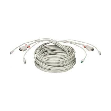 Lindy Premium KVM Combo - Toetsenbord  video  muis (TVM) kabel