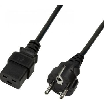 LogiLink Power Cord, CEE 7/7-IEC C19, black, 1,80m