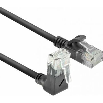 CAT6A U/UTP SLIM U-ANG BK 1.0M. 1 stk