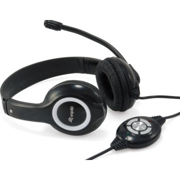Equip USB-Headset 245301 2m Kabel, zwart, USB