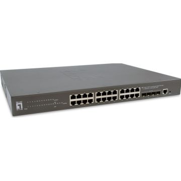 LevelOne Switch 28x GE GTP-2871 4xGSFP 400W 24xPoE