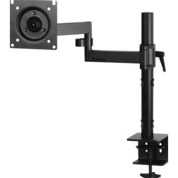 ARCTIC X1 – Monitorarm – 27–43″/49″ ultrawide – VESA 75/100 – max 10 kg – kantelbaar ±15° – 180° zwenk – 360° rotatie – bureauklem – kabelbeheer – zwart