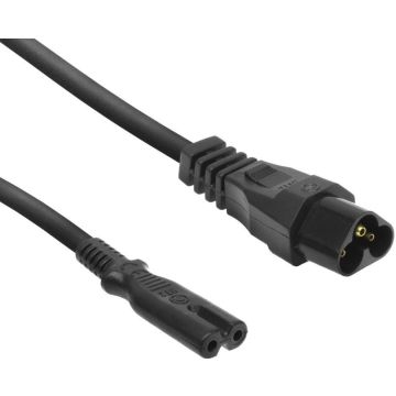 POWERCORD C6 - C7 BK 0.2M. 1 stk