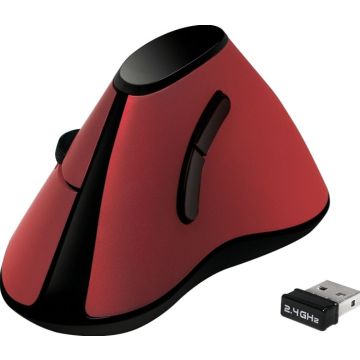Logilink muis Ergonomisch Vertical 5 toetsen 1000dpi rot