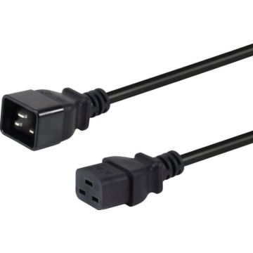 Equip stroomkabel Anschl. C20 -> C19 3.00m zwart
