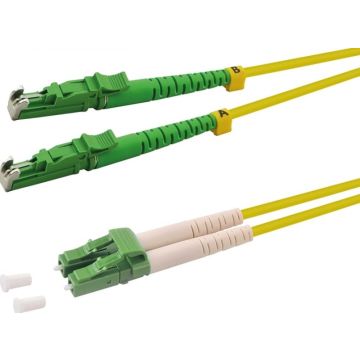 LogiLink LWL Duplex Patchkabel, OS2, 9/125u LSH-LC, geel 3 m