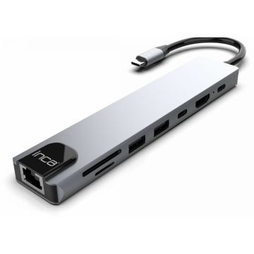 INCA Adapter ITPC-7T Type C > 3XUSB-A, 1xRJ45, 1000mbps