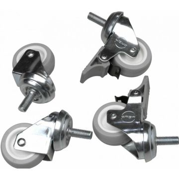 Equip EZW-2 4xRäder voor Serverschränke 60mm zilver