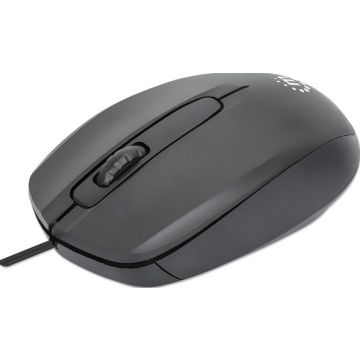 MANHATTAN Comfort II Optische USB-muis zwart