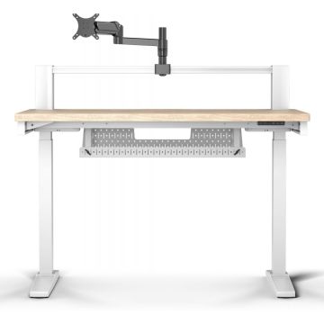 CORSAIR Gaming tafel 4 Wood/white,einstell.Höhe,inkl.TFT-Arm