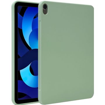 Accezz Liquid Silicone Backcover met penhouder iPad Air 11 inch (2024) M2 / Air 5 (2022) / Air 4 (2020) - Lichtgroen