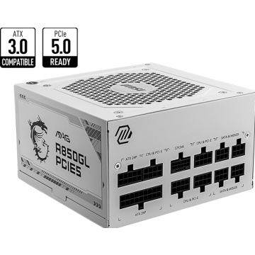 MSI MAG A850GL PCIE5 WHITE - Voeding