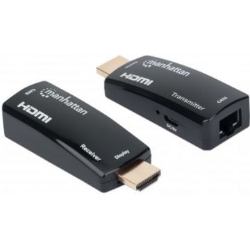MANHATTAN kompakter 1080p HDMI over Ethernet Extender Kit