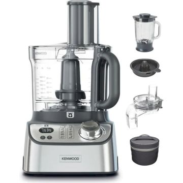 Foodprocessor 1000W Weegschaal 1.5ltr 4snijschijven Glas Blender garde