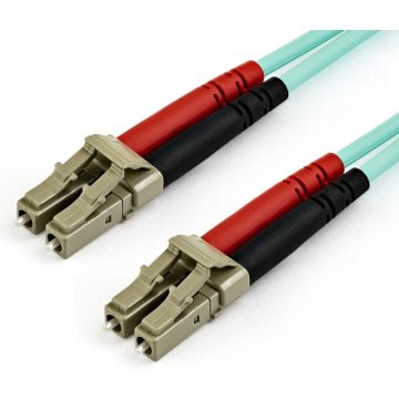 StarTech.com 7m OM3 LC to LC Multimode Duplex Fiber Optic Patch Cable - Aqua