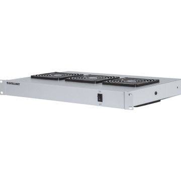 Ventilatorunit, 3 ventilatoren, 19-Inch, 1HE, Grijs