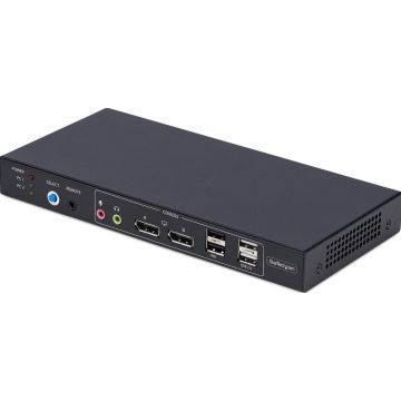 StarTech.com 2-Port Dual-Monitor DP KVM Switch wVideo Matrix, 4K 60Hz - KVM  audio  USB switch