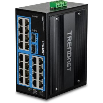 TRENDnet 26-Port Hardened Industrial Gigabit DIN-Rail Switch
