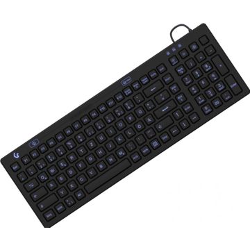 Keyboard KeySonic, USB Beleuchtet,Silikon,black Wasser und Staub geschützt IP68,QWERTZ