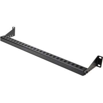 StarTech.com 1U Rack Mountable Cable Lacing Bar wAdjustable Depth, Cable Support Guide For Organized 19" RacksCabinets, Horizontal Cable Guide For Patch PanelsSwitchesPDUs - Stang met openingen voor rek kabelbeheer (horizontaal)