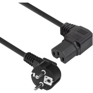 PWRCORD CEE7/7-C15 R ANG 1.00M. 1 stk