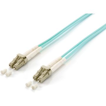 Equip LWL Patchkabel LC->LC 15.00m Multimode Duplex OM3 turq Polybeutel
