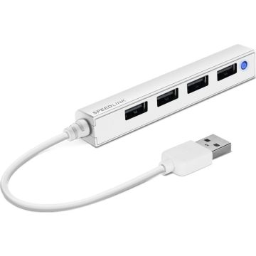 Speedlink USB-HUB SNAPPY SLIM, 4-Port, Passiv, weiß retail