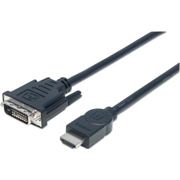 Manhattan HDMI 1.3 Kabel auf DVI-D DualLink St/St 3.0m bulk
