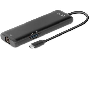 Club 3D USB Gen 1 Type-C 8-in-1 MST Dual 4K60Hz Display Travel Dock - Dockingstation