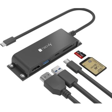 Techly 5-in-1 Type-C Adapter