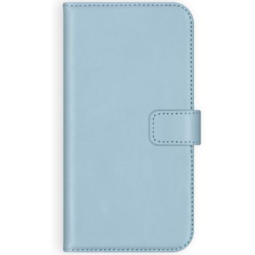 Selencia Echt Lederen Bookcase Samsung Galaxy A42 - Lichtblauw
