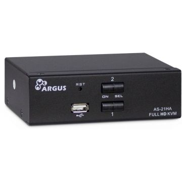 Inter-Tech KVM Switch KVM AS-21HA Metall