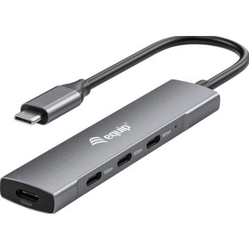 Equip USB-Hub 4-Port 3.2/C->4x3.0 ohne Netzteil grau