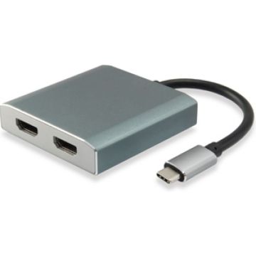 Equip USB-Hub USB-C St -> HDMI Bu 0.15cm grijs Polybeutel