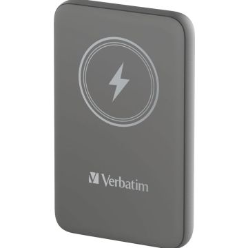 Verbatim Charge 'n' Go Magnetische Draadloze Power Bank 10000 Grijs - Draadloze Power Bank