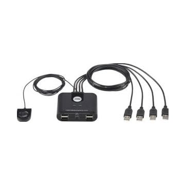 ATEN US424 4-Port USB Peripheral Sharing Device - Gedeelde switch voor USB-randapparatuur