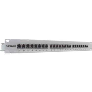 Intellinet Patchpanel 1HE 24-Port Cat6 FTP grijs