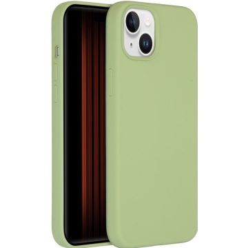 Accezz Liquid Silicone Backcover met MagSafe iPhone 15 Plus - Groen