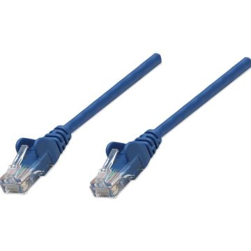 Intellinet Patchkabel RJ45 U/UTP Cat5e 10m Hebelschutz blauw