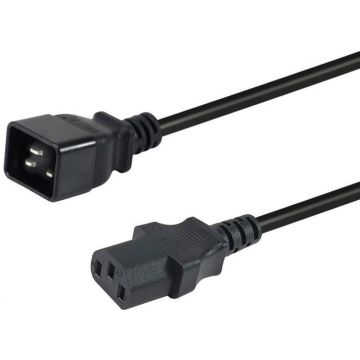 Equip stroomkabel Anschl. C20 -> C13 1.80m zwart