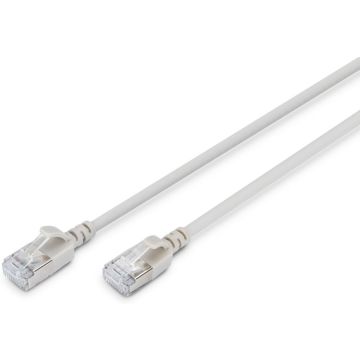 DIGITUS Patchkabel CAT 6A F/FTP Slim 5,00m grijs