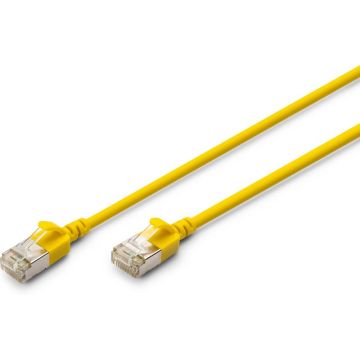 DIGITUS Patchkabel CAT 6A F/FTP Slim 0,30m geel