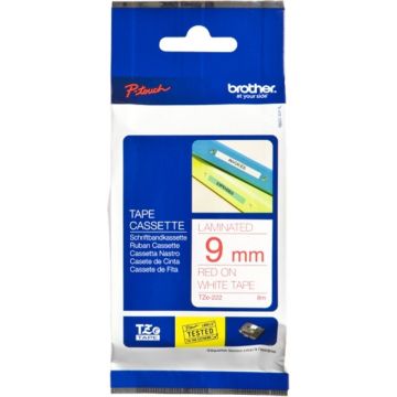 Brother TZe-222 - Rood op wit